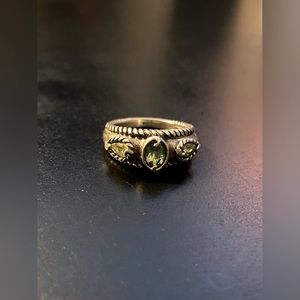 925 silver peridot ring